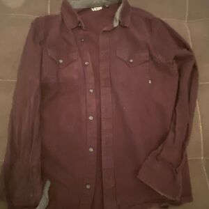 Vans Burgundy Button-Up Shirt